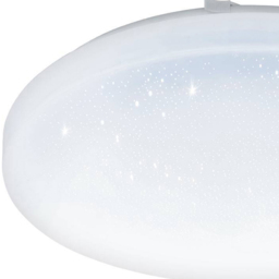 EGLO Frania-S Metal And Plastic Round White Crystal Effect Integrated LED Flush Ceiling Light - Size: 7 x 7 x 7cm - Wilko - thumbnail 4
