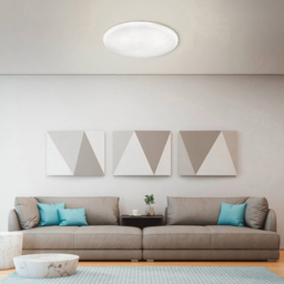 EGLO Frania-S Metal And Plastic Round White Crystal Effect Integrated LED Flush Ceiling Light - Size: 7 x 7 x 7cm - Wilko - thumbnail 3