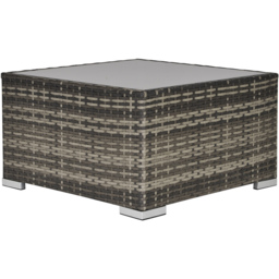 Outsunny Grey Rattan Coffee Table - Size: 65 x 65 x 37cm - Wilko - thumbnail 3
