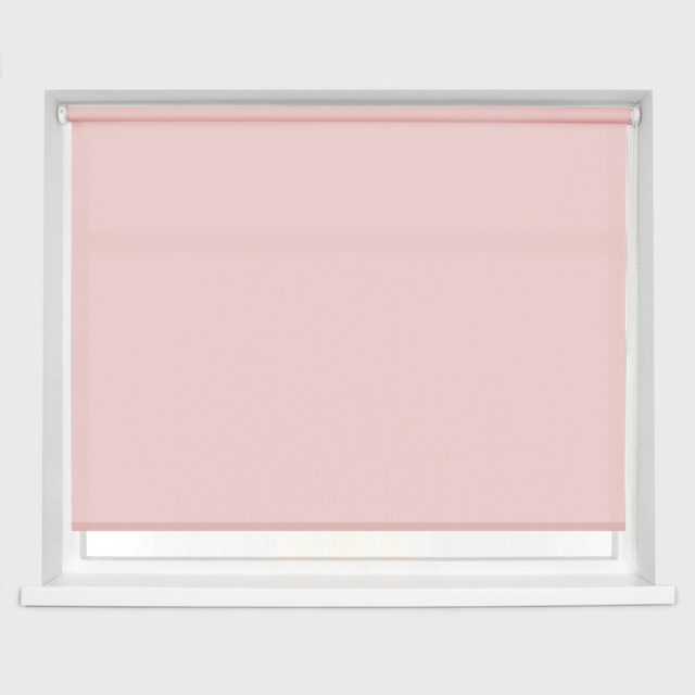 Caecus Straight Edge Roller Blind Pink 60cm - Wilko - image 1