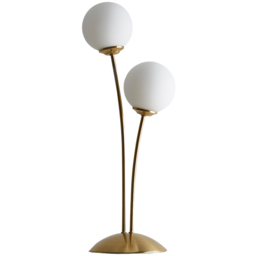 Kliving Mabel 2 Way Satin Brass Table Lamp - Size: 48 x 19 x 19cm - Gold - Wilko