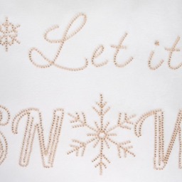 Let It Snow Embellished Cushion - White - All i want for Christmas - Wilko - thumbnail 4