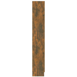 vidaXL 2 Door Smoked Oak Bookcase - Size: 185.5 x 82.5 x 30.5cm - Brown - Wilko - thumbnail 7