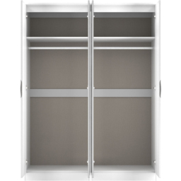 Crowndale Camden 4 Door Wardrobe White Gloss and White Mirrored Wardrobe Ready Assembled - White Gloss & White - Wilko - thumbnail 7