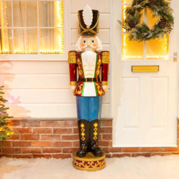The Christmas Centre Red White and Blue LED Lights Traditional Nutcracker Soldier 5.5ft - Size: 167.5 x 45 x 37.5cm - Multi - Wilko - thumbnail 3