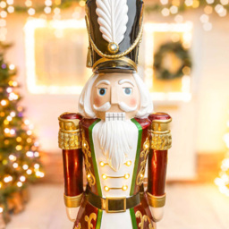 The Christmas Centre Red White and Blue LED Lights Traditional Nutcracker Soldier 5.5ft - Size: 167.5 x 45 x 37.5cm - Multi - Wilko - thumbnail 4