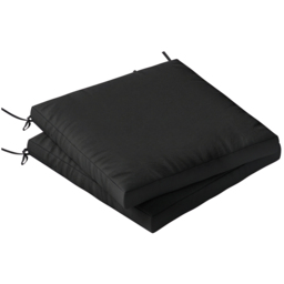 Outsunny Black Waterproof Garden Chair Cushion 50 x 50cm 2 Pack - Size: 7 x 50 x 50cm - Wilko