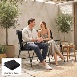 Outsunny Black Waterproof Garden Chair Cushion 50 x 50cm 2 Pack - Size: 7 x 50 x 50cm - Wilko - thumbnail 6