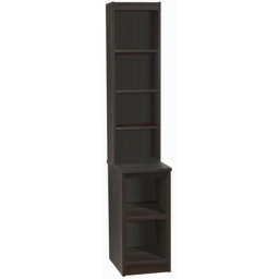 R White Cabinets 6 Shelf Black Desk Height Bookcase with Hutch - Size: 182.8 x 30 x 54cm - Wilko - thumbnail 3