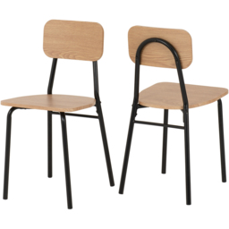 Seconique Warren Russet Oak Effect 4 Seater Dining Table Set Black - Brown - Wilko - thumbnail 7