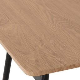 Seconique Warren Russet Oak Effect 4 Seater Dining Table Set Black - Brown - Wilko - thumbnail 6