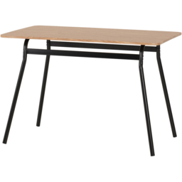 Seconique Warren Russet Oak Effect 4 Seater Dining Table Set Black - Brown - Wilko - thumbnail 5