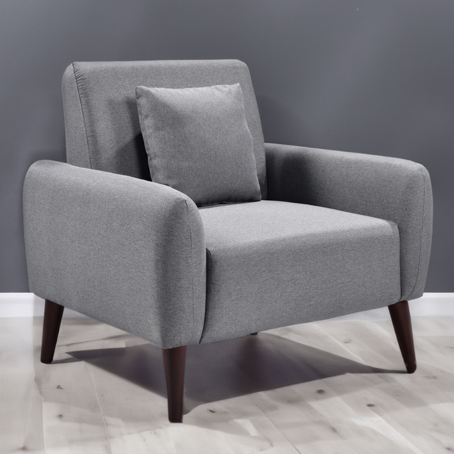 Brooklyn Grey Linen Armchair - Size: Single - Wilko - image 1