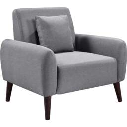 Brooklyn Grey Linen Armchair - Size: Single - Wilko - thumbnail 3
