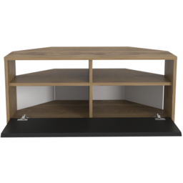 Decorotika Comero Single Door 2 Shelf Oud and Black Corner TV Unit - Size: 47 x 100 x 45cm - Multi - Wilko - thumbnail 6