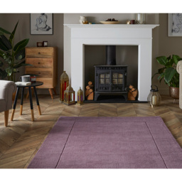 Esselle Home Esme Mauve Wool Rug 160 x 230cm - Size: 230 x 160 x 1.8cm - Purple - Wilko - thumbnail 3
