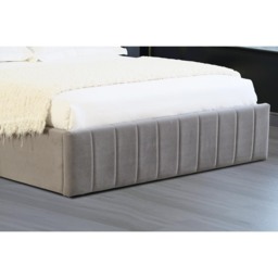 Maya Grey Velvet King Size Ottoman Bed Frame - Wilko - thumbnail 5