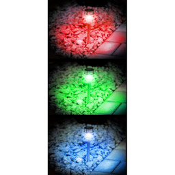 tectake LED Solar Garden Light 24 Pack - Size: 37 x 4.7 x 4.7cm - Silver - Wilko - thumbnail 3