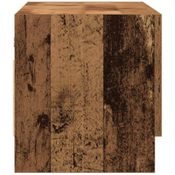 vidaXL Single Drawer Old Wood Wall-Mounted Bathroom Wardrobe with Towel Rail - Brown - Wilko - thumbnail 6