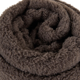 Teddy Fleece Plain Throw - Charcoal - Wilko - thumbnail 3