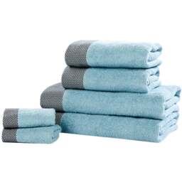 Rapport Home Tidal Duck Egg Cotton Face Cloth - Size: 0.1 x 30 x 30cm - Green - Wilko