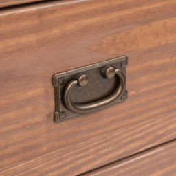 Cabinet Bits Tirolo 6 Drawer Brown Brass Drop Handle Chest of Drawers - Wilko - thumbnail 7
