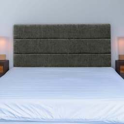 Bedmaster Milan Double Charcoal Chenille Lined Headboard - Grey - Wilko