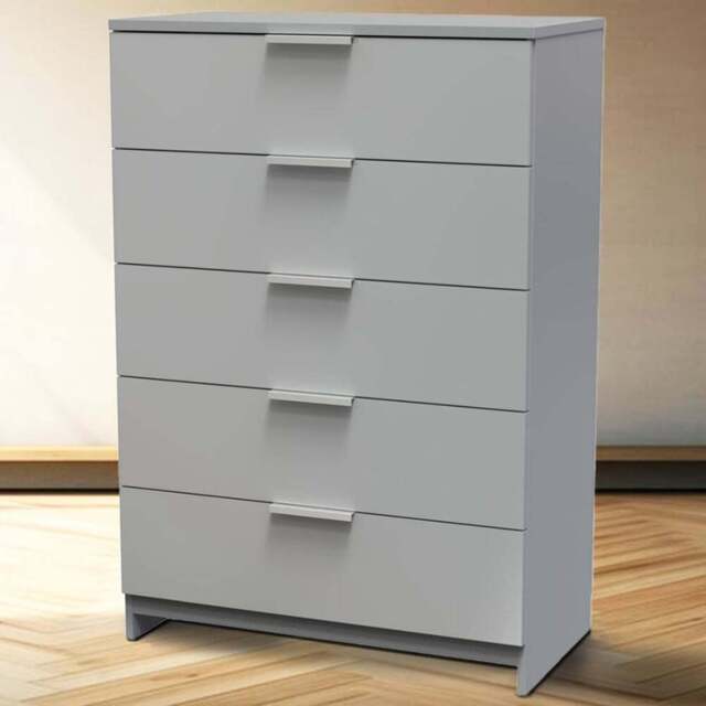 Crowndale Plymouth 5 Drawer Uniform Grey and Dusk Grey Chest Ready Assembled - Wilko - image 1