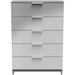 Crowndale Plymouth 5 Drawer Uniform Grey and Dusk Grey Chest Ready Assembled - Wilko - thumbnail 4