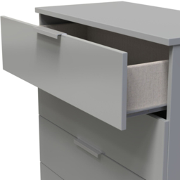 Crowndale Plymouth 5 Drawer Uniform Grey and Dusk Grey Chest Ready Assembled - Wilko - thumbnail 7