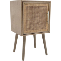 Acacia Home Single Door Brown Wooden Bedside Table - Wilko - thumbnail 3