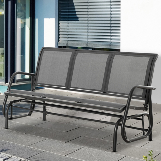 Outsunny 3 Seater Grey Glider Garden Rocking Bench - Wilko - image 1