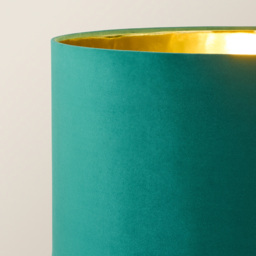 ValueLight Marissa Forest Green Velvet Gold Inner Shade Black Stacked Ball LED Floor Lamp - Size: 145 x 45 x 45cm - ValueLights - Wilko - thumbnail 4