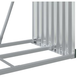 vidaXL Silver Galvanised Steel Firewood Log Holder 120 x 80 x 45cm - Wilko - thumbnail 6