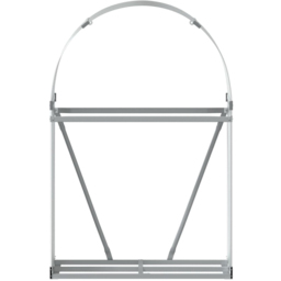 vidaXL Silver Galvanised Steel Firewood Log Holder 120 x 80 x 45cm - Wilko - thumbnail 4
