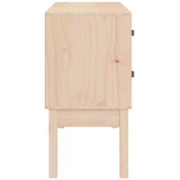 vidaXL 4 Drawer Brown Solid Pine Wood Console Cabinet - Size: 78 x 90 x 40cm - Wilko - thumbnail 6