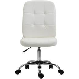 Portland White Curved Back Office Chair with Adjustable Height - Size: 100 x 59 x 45cm - Wilko - thumbnail 3