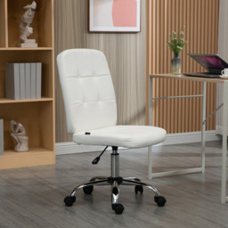 Portland White Curved Back Office Chair with Adjustable Height - Size: 100 x 59 x 45cm - Wilko - thumbnail 4