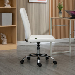 Portland White Curved Back Office Chair with Adjustable Height - Size: 100 x 59 x 45cm - Wilko - thumbnail 5
