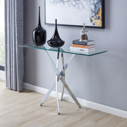 Furniturebox Tavolo Silver Leg Console Table - Size: 120 x 40 x 78cm - Wilko - thumbnail 4