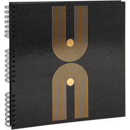 Exacompta Graphik Black Wirebound Photo Album 60 Sheets 300 Photos - Size: 32 x 22 x 3cm - Wilko - thumbnail 1