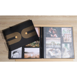 Exacompta Graphik Black Wirebound Photo Album 60 Sheets 300 Photos - Size: 32 x 22 x 3cm - Wilko - thumbnail 3
