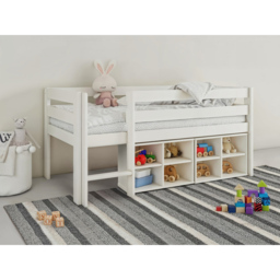 Noomi Shorty White Mid Sleeper Bed with Cube Storage Units - Size: 83 x 90.4 x 181.1cm - Wilko - thumbnail 6