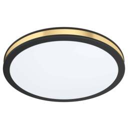 EGLO Pescaito Black and Gold Ceiling Light - Size: 30 x 30 x 7cm - Wilko