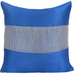Velosso Manhattan Diamante Blue Filled Cushion 43 x 43cm 2 Pack - Wilko - thumbnail 1