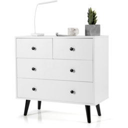 Costway 4 Drawer White Chest of Drawers - Wilko - thumbnail 4