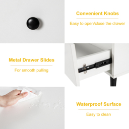 Costway 4 Drawer White Chest of Drawers - Wilko - thumbnail 6
