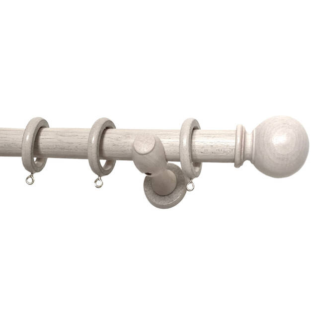 Richmond 240cm Vintage White Curtain Pole - Wilko