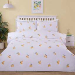 Positano Waffle Duvet Set - White and Yellow/Double - Divante - Wilko - thumbnail 1