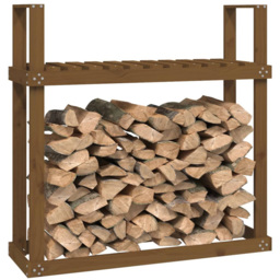 vidaXL Honey Brown Solid Pine Wood Firewood Rack 110 x 35 x 108.5cm - Size: 108.5 x 110 x 35cm - Wilko - thumbnail 4